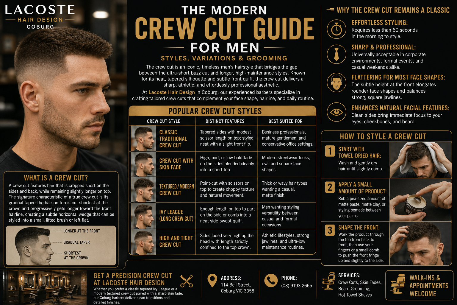 The Modern Crew Cut Guide for Men: Styles, Variations & Grooming