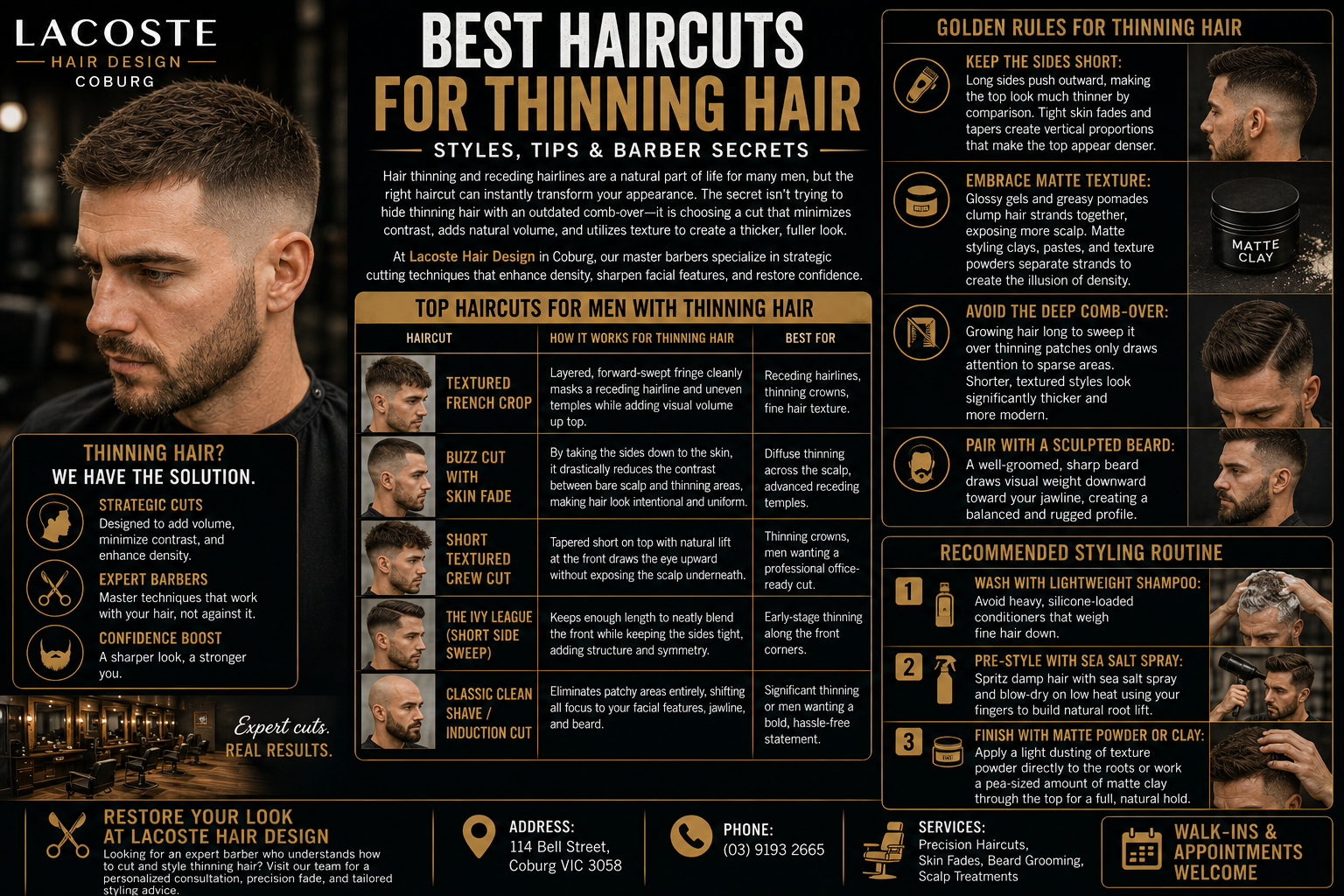 Best Haircuts for Thinning Hair: Styles, Tips & Barber Secrets